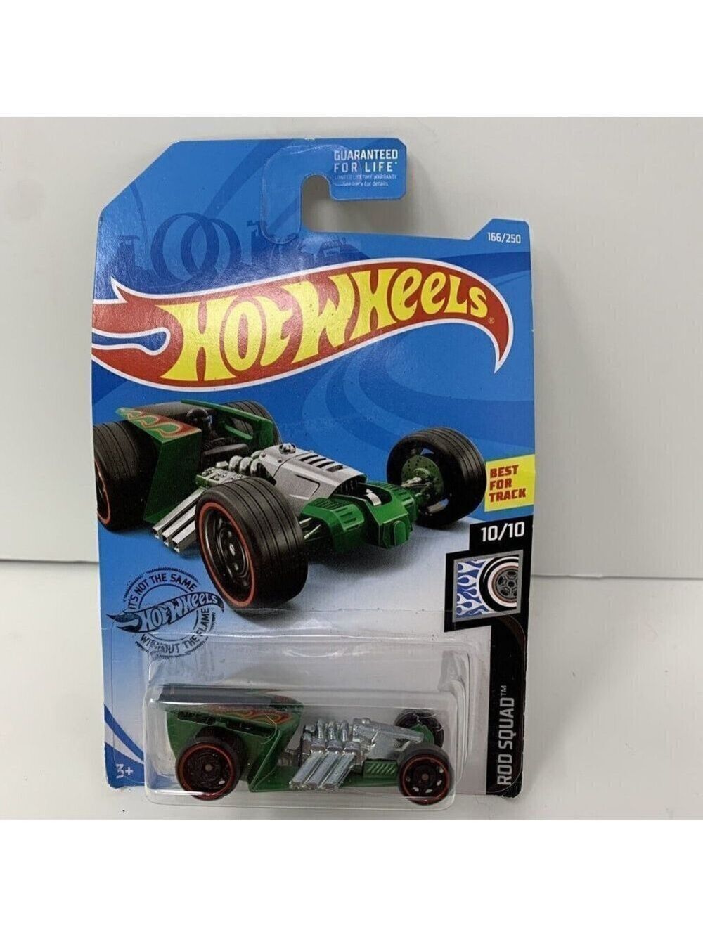 2019 Hot Wheels #166 Rod Squad 10/10 Z-ROD Dark Green w/Black DD8 Spoke Red Rims